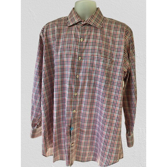 Peter Millar XL MultiColor Plaid ButtonDown Shirt Long Sleeve Classic Fit - Picture 10 of 10